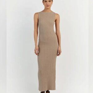 Dissh Anders Latte Knit Midi Dress